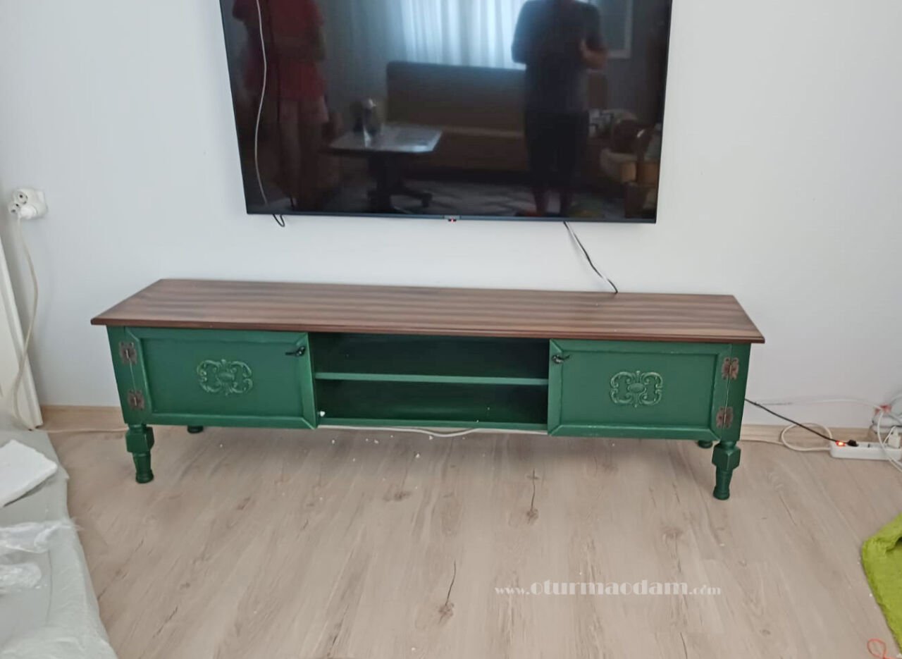 180 cm Koyu Yeşil Tv Sehpası Buca Teslimatımız