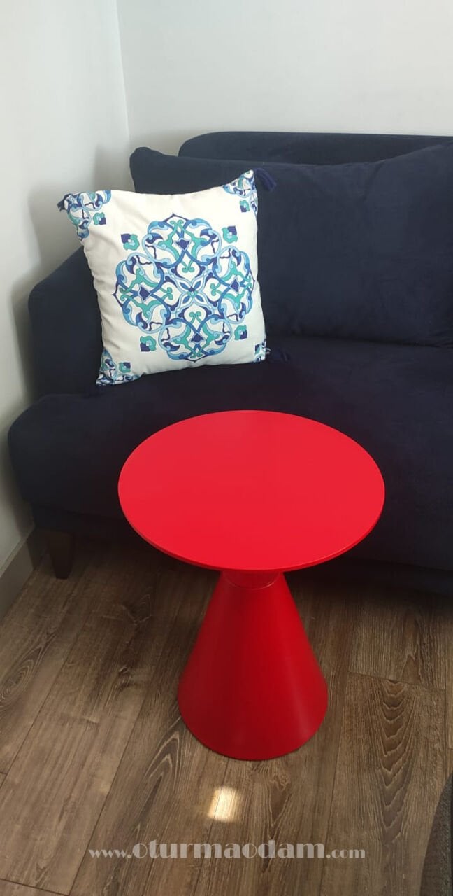 Kırmızı Flat Yan Sehpa Adana Teslimatımız