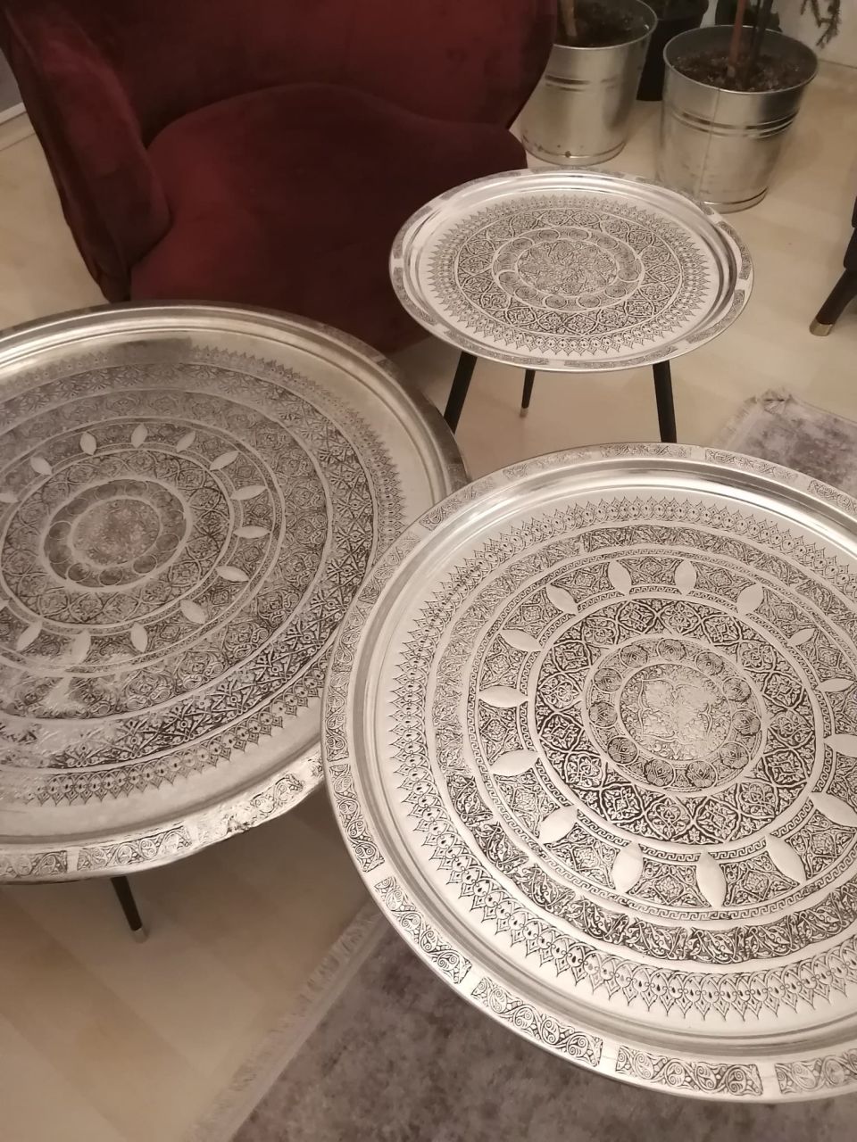 Gümüş Tepsi Orta Sehpa Ankara Teslimatımız