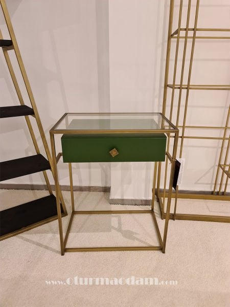 Pirinç Mis Yan Sehpa