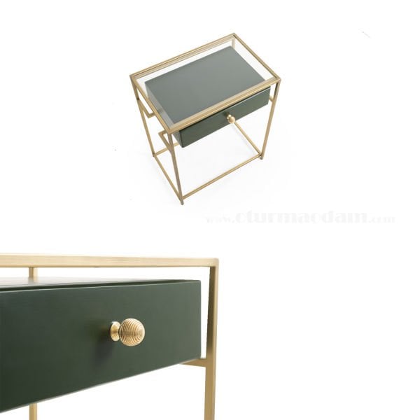 Pirinç Mis Yan Sehpa