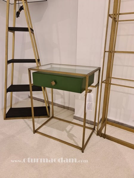 Pirinç Mis Yan Sehpa