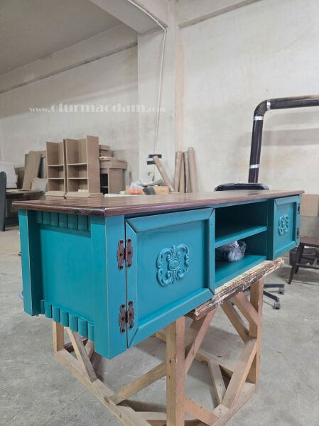 Turkuaz Şeker Tv Sehpası