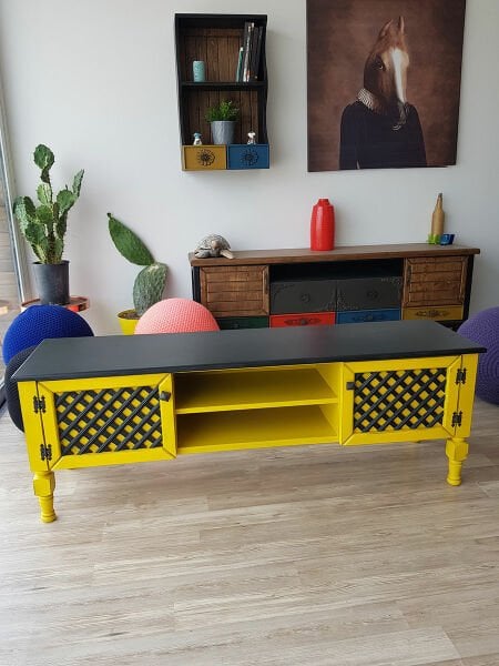Sarı Petek Tv Sehpası