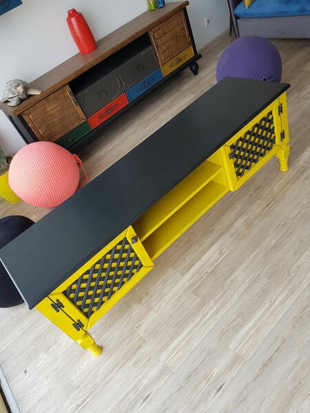 Sarı Petek Tv Sehpası