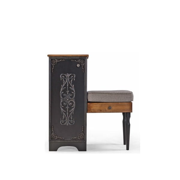 Siyah Puflu Ayakkabılık