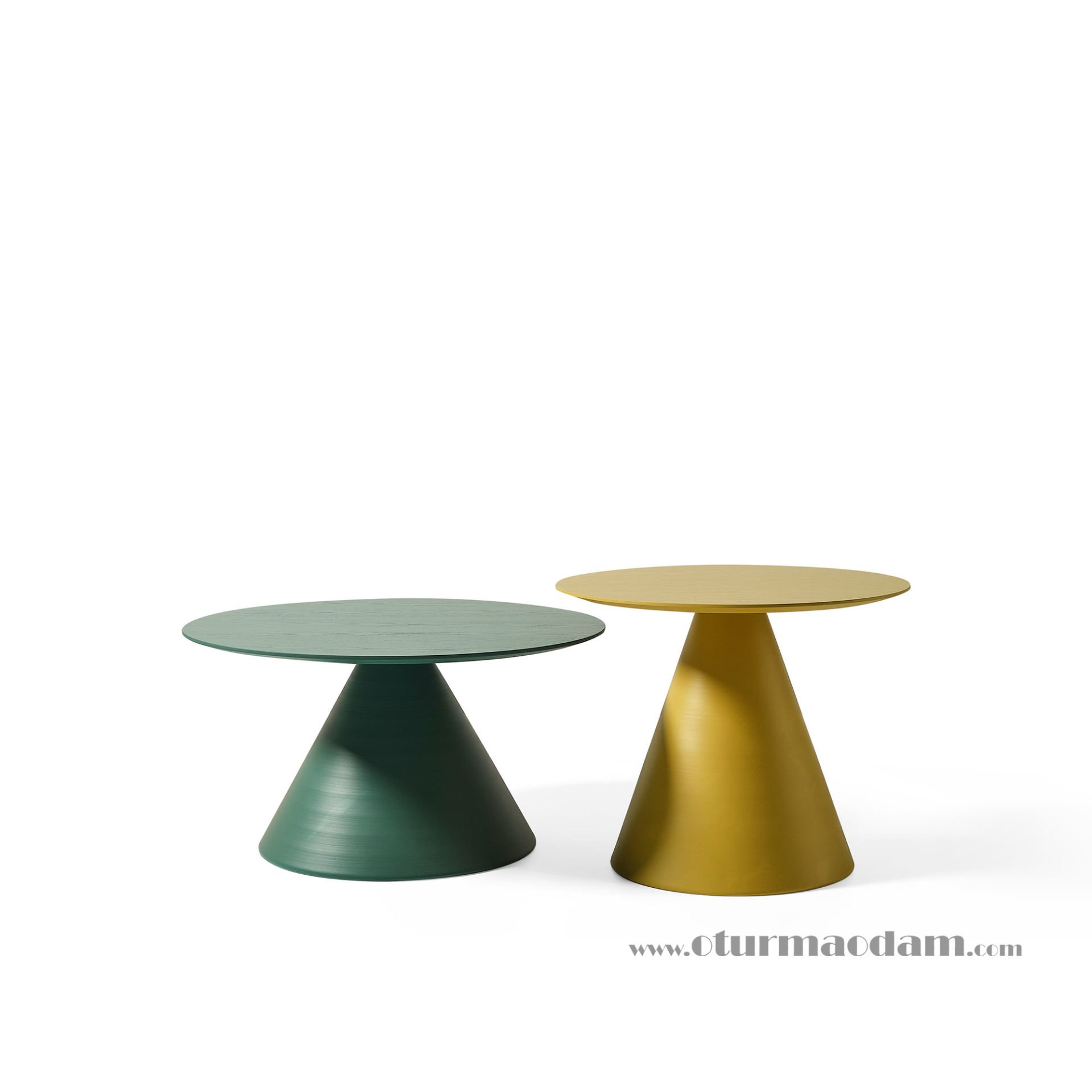 Yeşil Sarı Mantar Sehpa