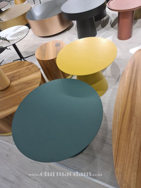 Yeşil Sarı Mantar Sehpa