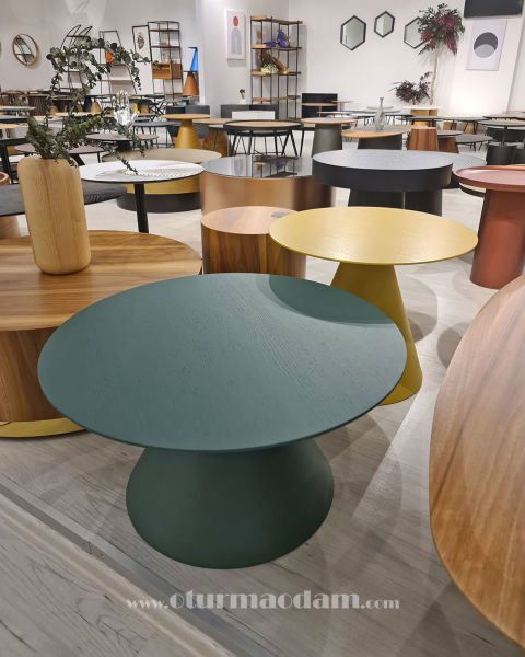 Yeşil Sarı Mantar Sehpa