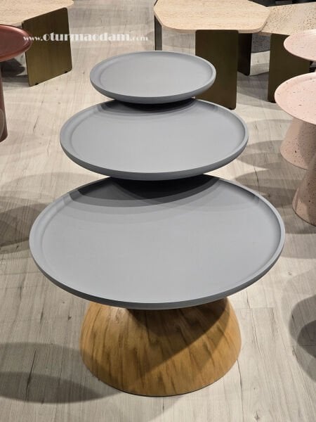 Meşe Mantar Sehpa Seti