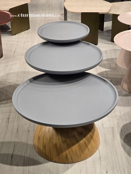 Meşe Mantar Sehpa Seti