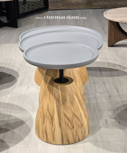 Meşe Mantar Sehpa Seti