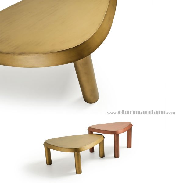 Bakır Pirinç Orta Sehpa