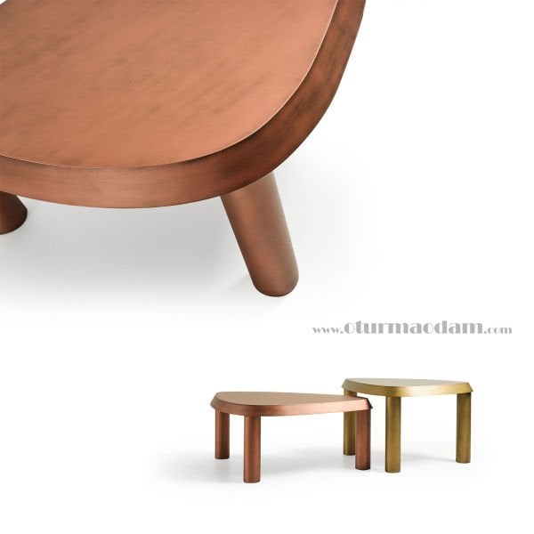 Bakır Pirinç Orta Sehpa