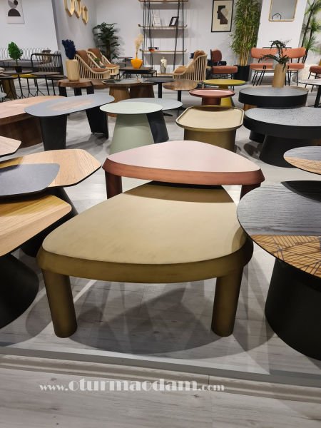 Bakır Pirinç Orta Sehpa