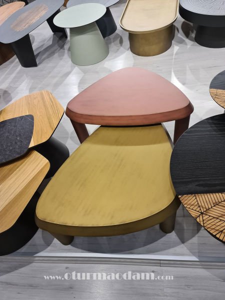 Bakır Pirinç Orta Sehpa