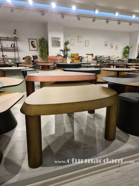 Bakır Pirinç Orta Sehpa