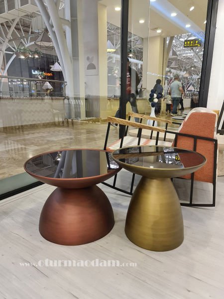 Bakır Pirinç Mantar Sehpa