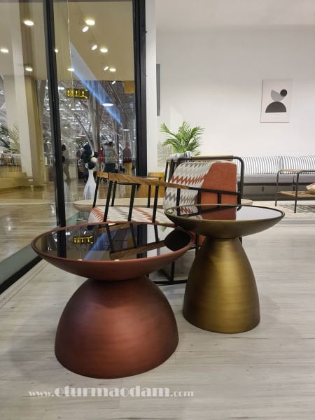 Bakır Pirinç Mantar Sehpa