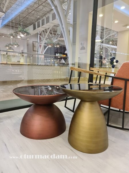 Bakır Pirinç Mantar Sehpa