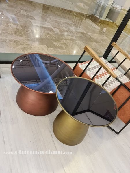 Bakır Pirinç Mantar Sehpa