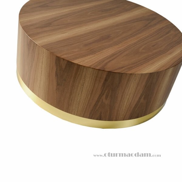 Ceviz Silindir Sehpa