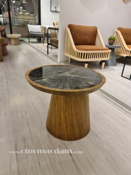 Meşe Mantar İkili Sehpa