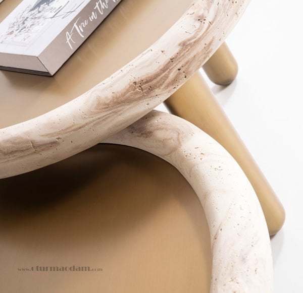 Traverten Pirinç Sehpa