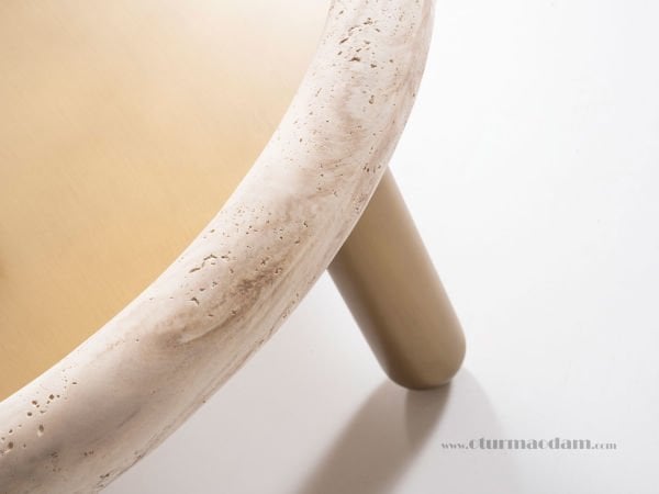 Traverten Pirinç Sehpa