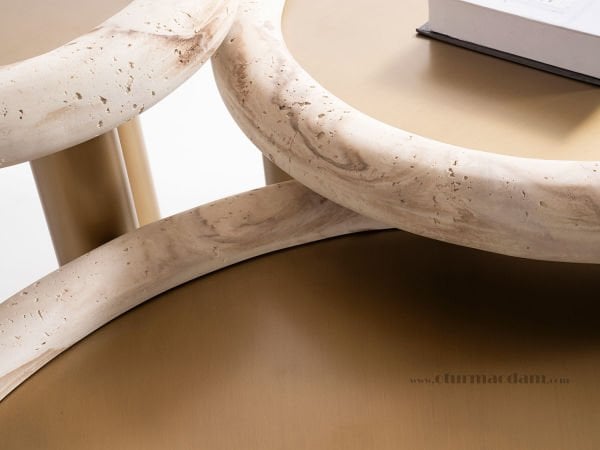 Traverten Pirinç Sehpa