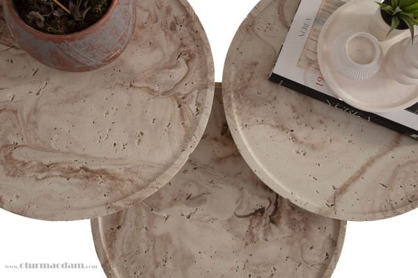 Traverten Zigon Sehpa