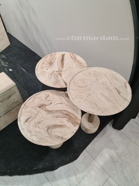 Traverten Zigon Sehpa