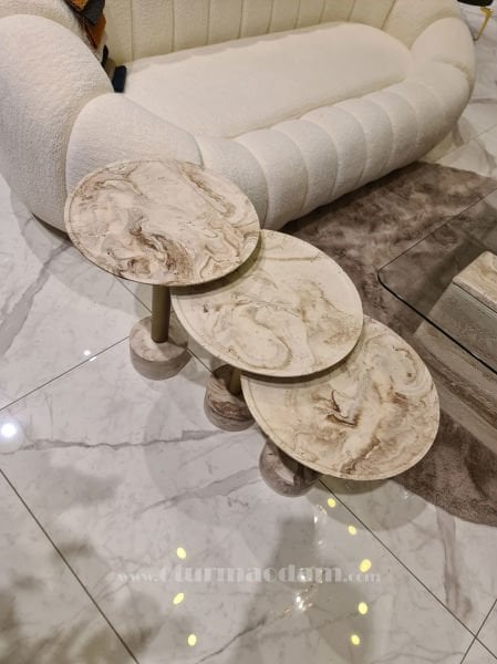 Traverten Zigon Sehpa