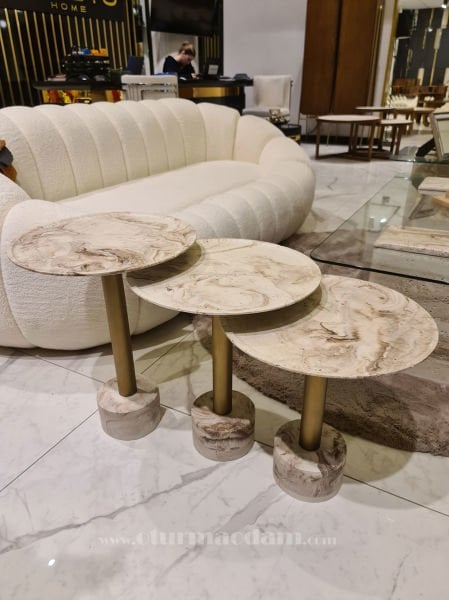 Traverten Zigon Sehpa