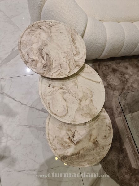 Traverten Zigon Sehpa