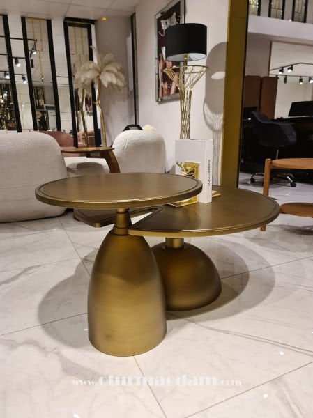 Pirinç İkili Mantar Sehpa