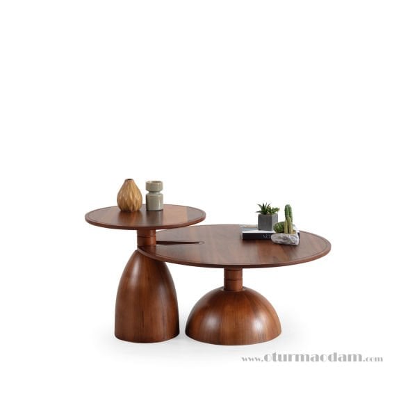 Pirinç İkili Mantar Sehpa