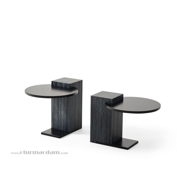 Siyah Traverten Sehpa