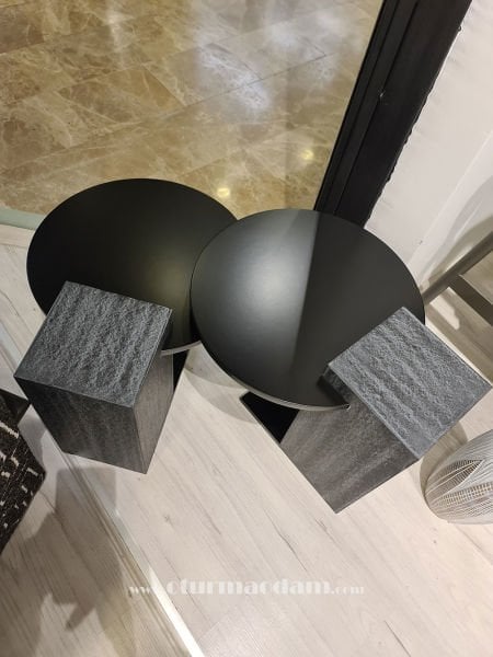 Siyah Traverten Sehpa