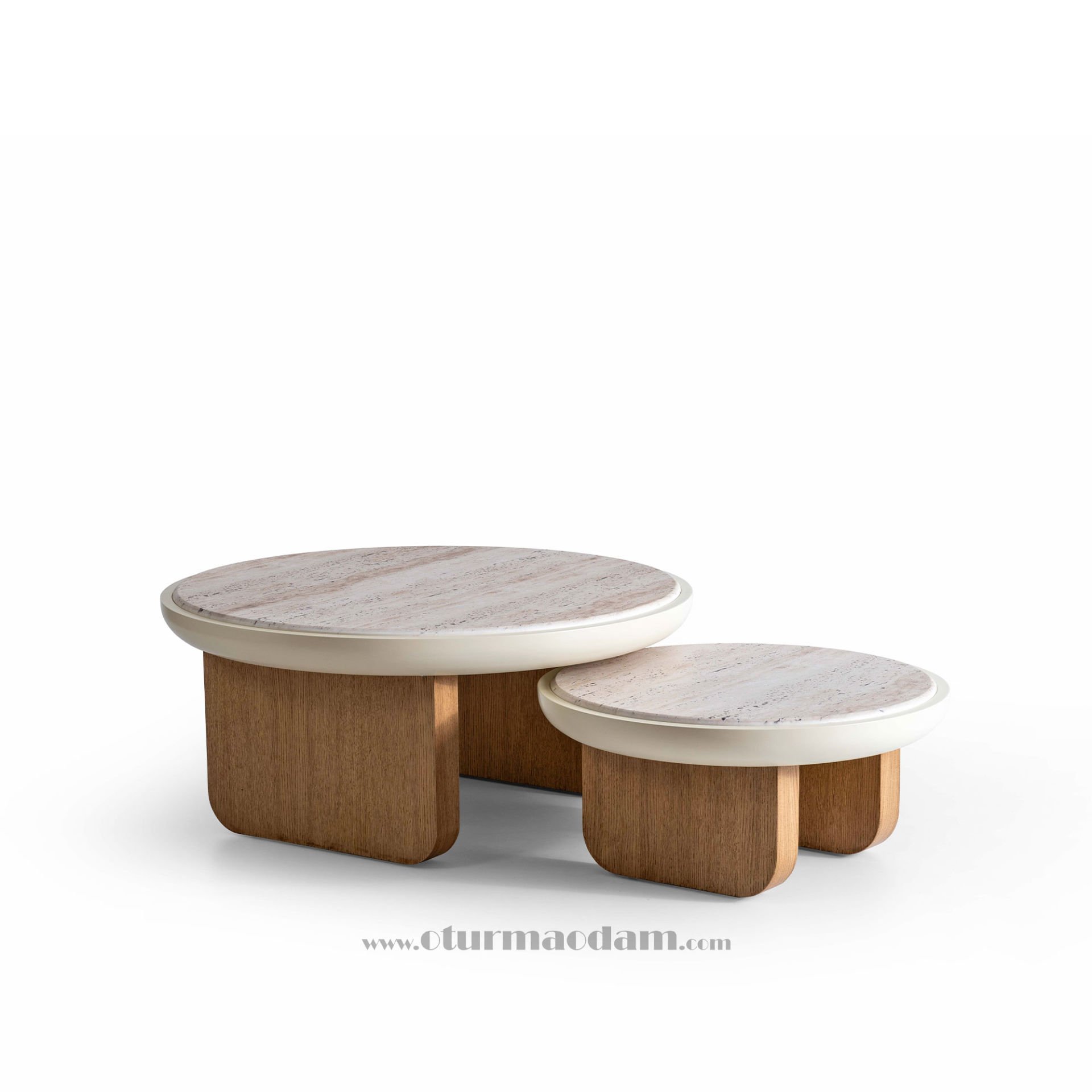 Meşe Traverten Sehpa