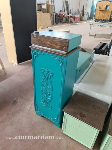 Turkuaz Puflu Ayakkabılık