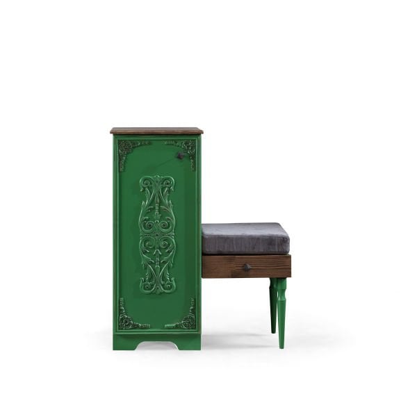 Yeşil Puflu Ayakkabılık