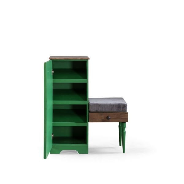 Yeşil Puflu Ayakkabılık