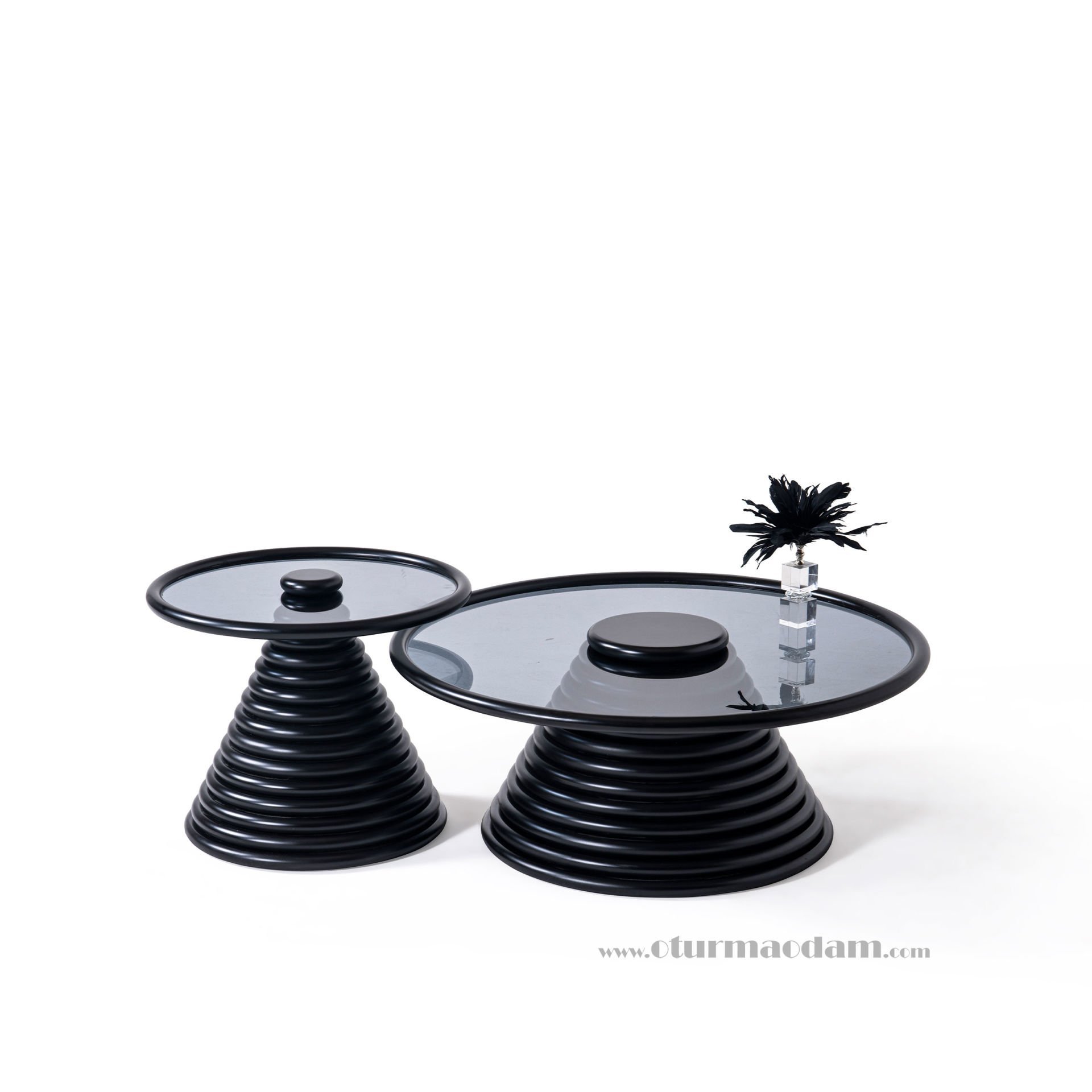 Siyah Halka Orta Sehpa