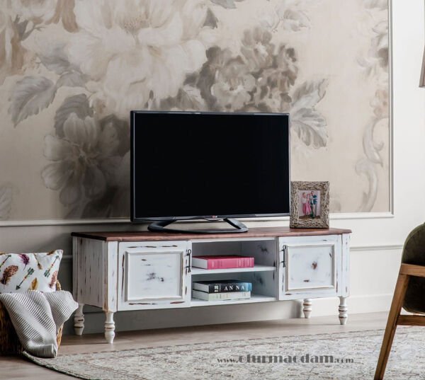 Beyaz Misket Tv Sehpası