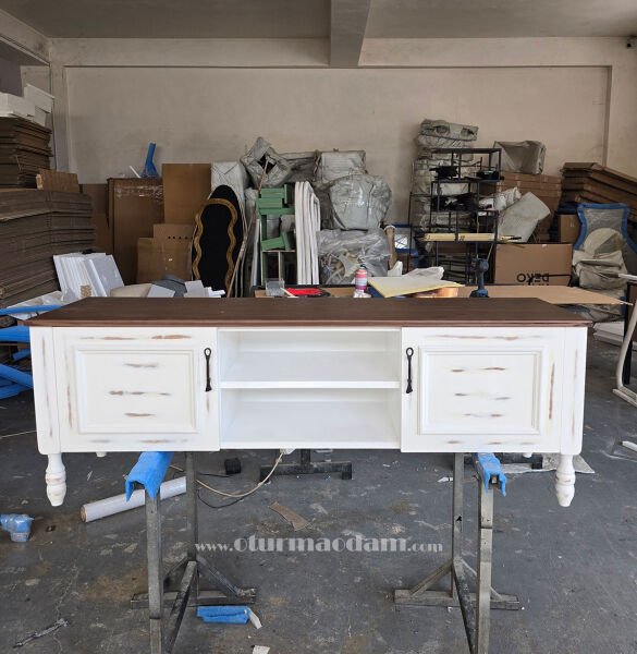 Beyaz Misket Tv Sehpası