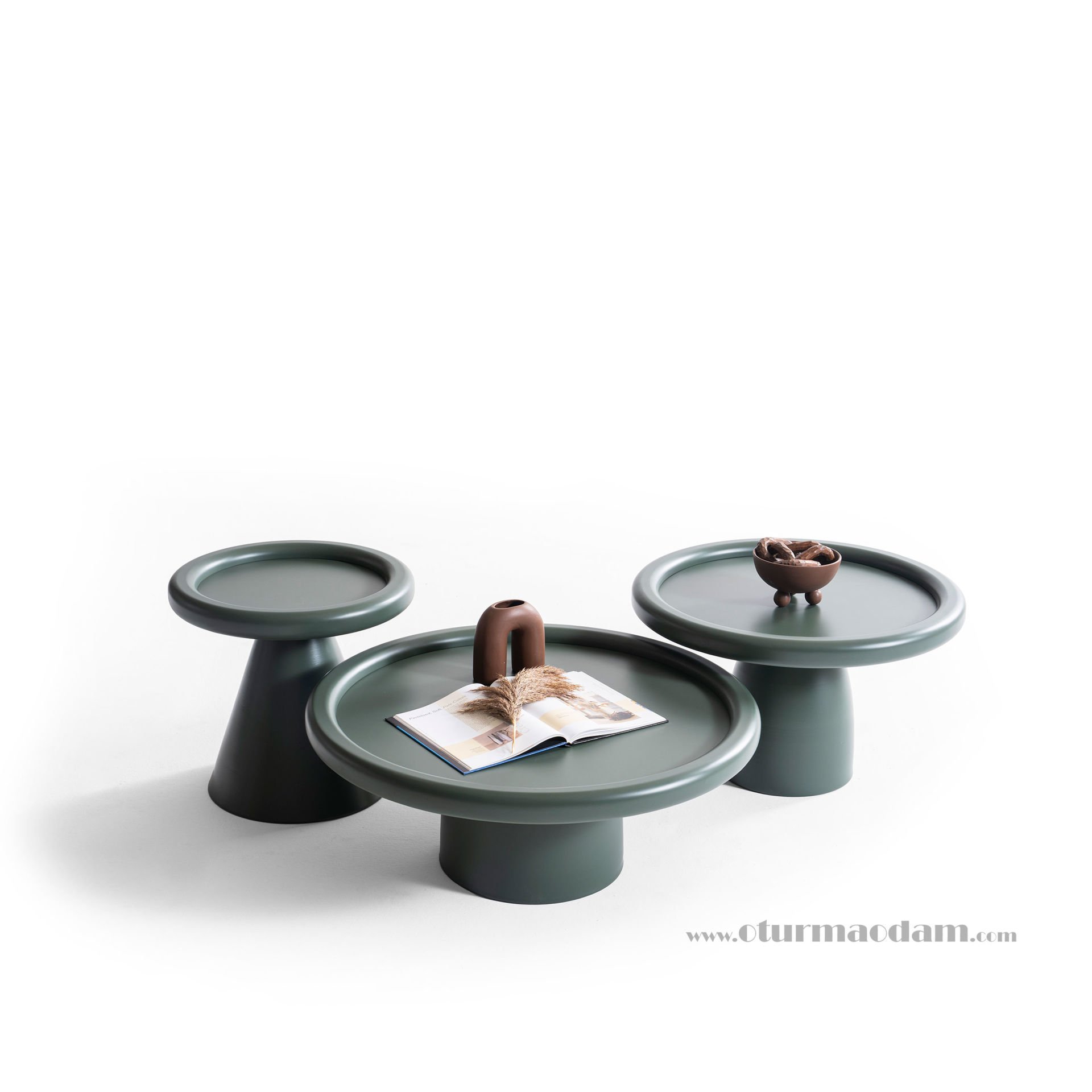 Yeşil Mantar Sehpa Seti