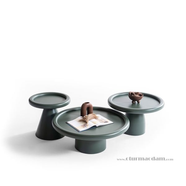 Yeşil Mantar Sehpa Seti