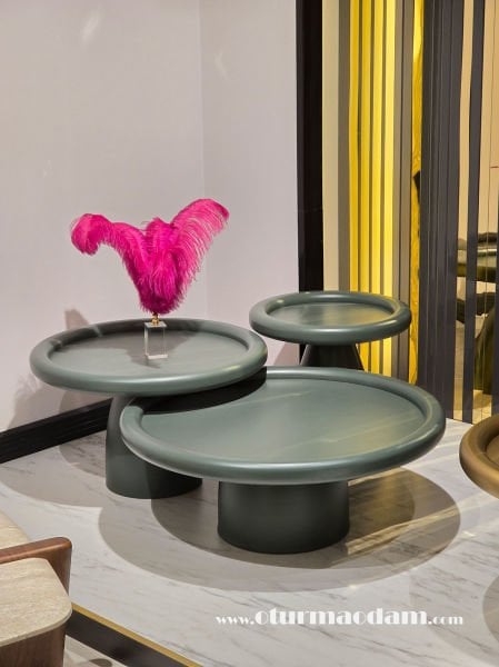 Yeşil Mantar Sehpa Seti