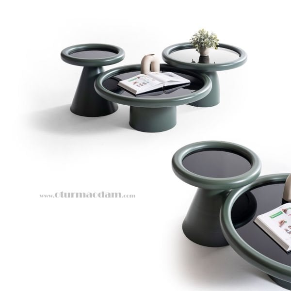 Yeşil Mantar Sehpa Seti